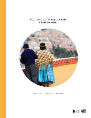 Socio-Cultural Urban Framework