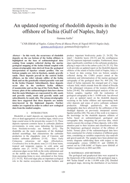 An Updated Reporting of Rhodolith Deposits in the Offshore of Ischia (Gulf of Naples, Italy)