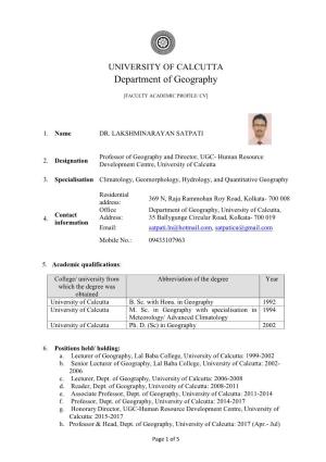 Prof. Lakshminarayan Satpati