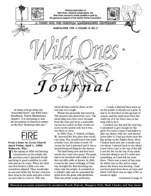 Journal Is Made Possible in Part by the Generous Support of the Liberty Prairie Foundation