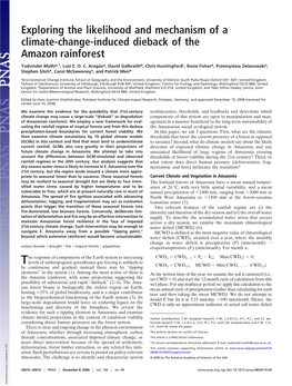 Exploring the Likelihood and Mechanism of a Climate-Change-Induced Dieback of the Amazon Rainforest