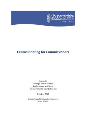 Census Briefing for Commissioners