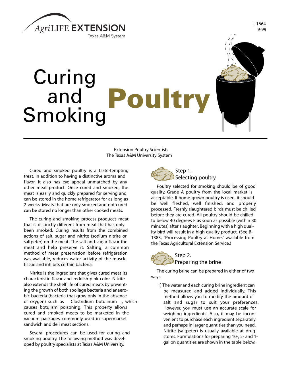 Curing and Smoking Poultry