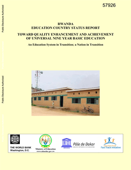 Rwanda Education Country Status Report Toward Quality Enhancement