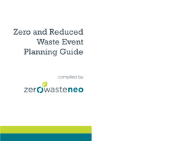 Zero and Reduced Waste Event Planning Guide