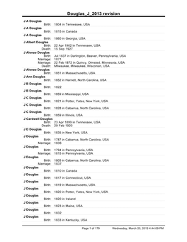 Douglas J-2013 Revised