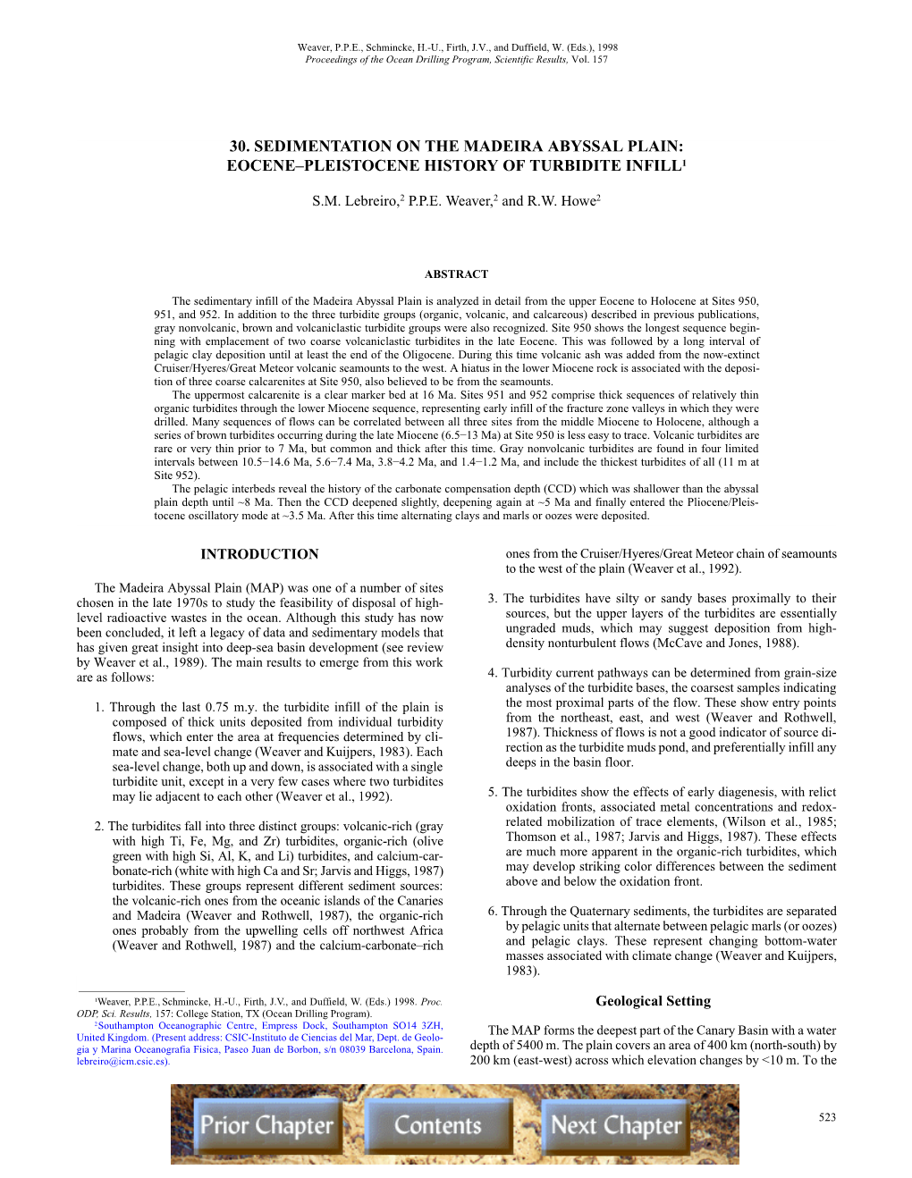 Sedimentation on the Madeira Abyssal Plain: Eocene–Pleistocene History of Turbidite Infill1