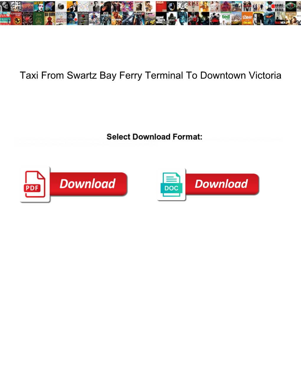 Taxi from Swartz Bay Ferry Terminal to Downtown Victoria