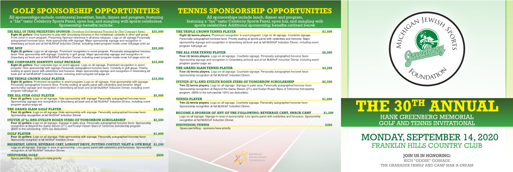 Golf Sponsorship Opportunities