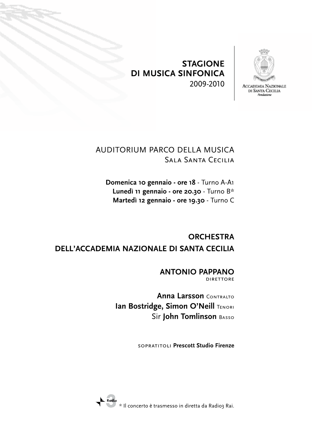 Stagione Di Musica Sinfonica 2009-2010