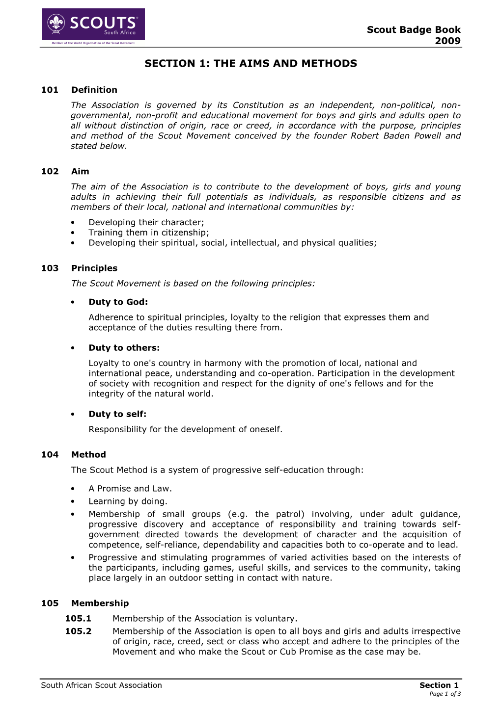 Section 1: the Aims and Methods