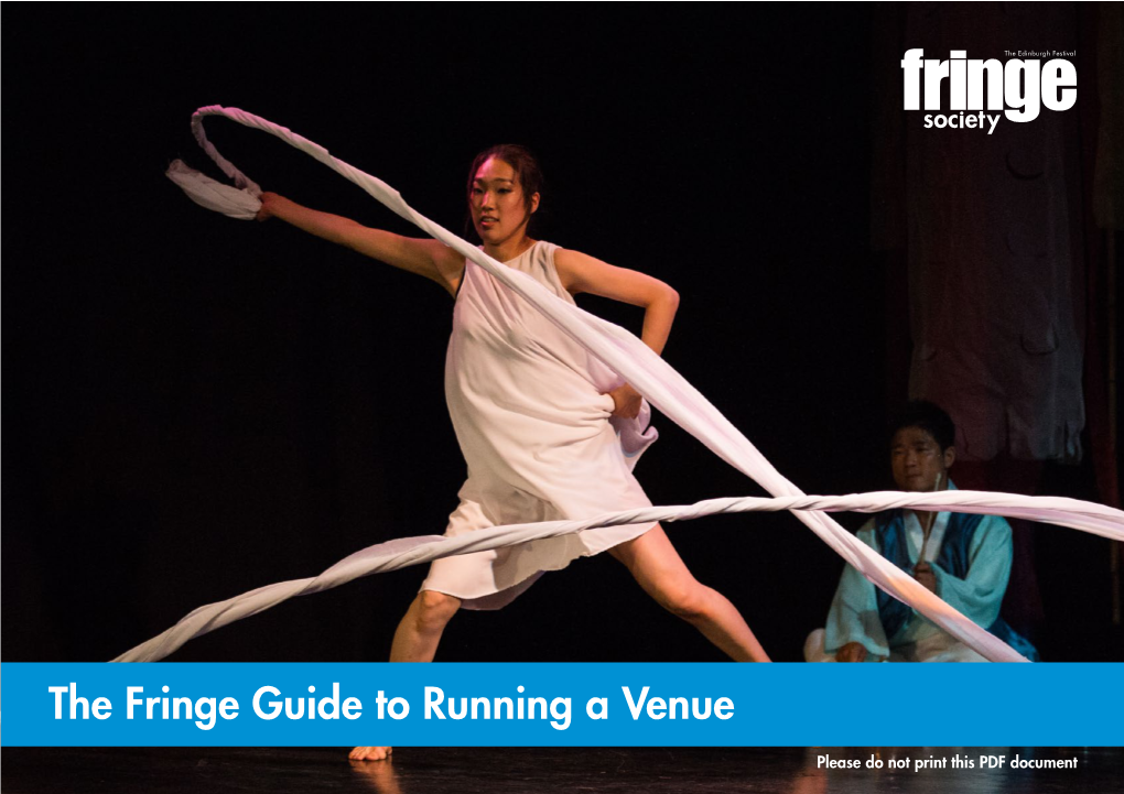 The Fringe Guide to Running a Venue