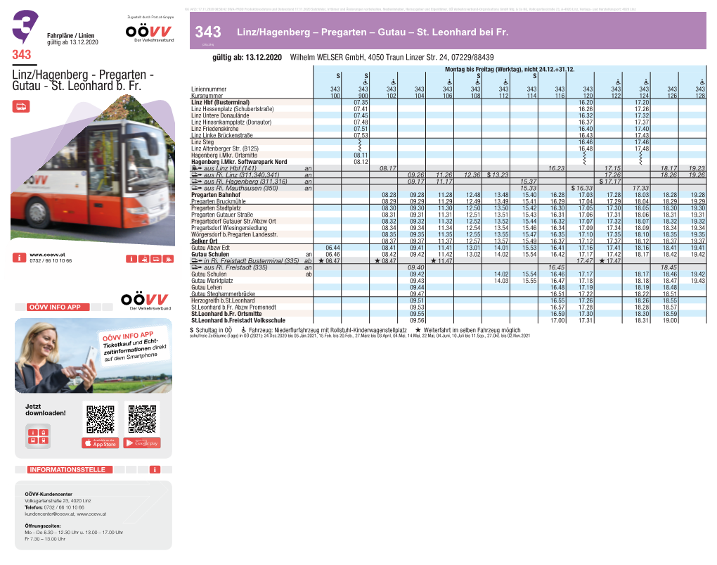 343 Linz/Hagenberg – Pregarten – Gutau – St