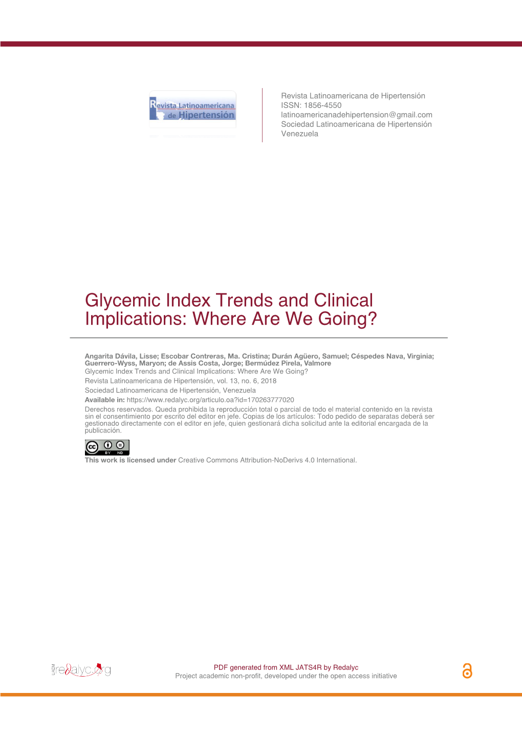 Glycemic Index Trends and Clinical Implications: Where Are We Going?