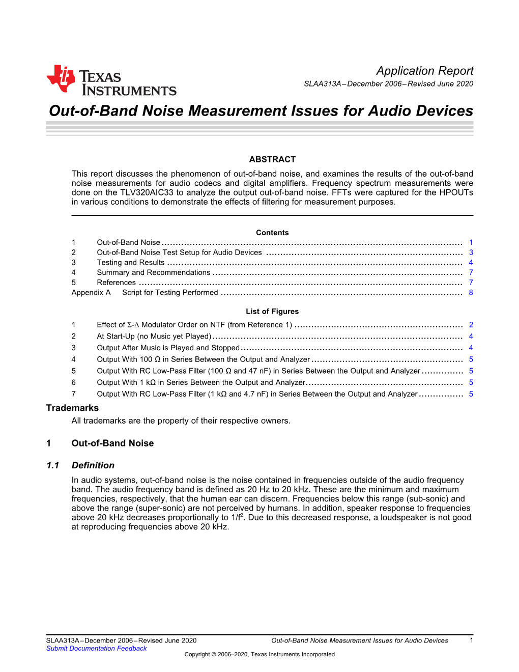 Out-Of-Band Noise Measurement Issues for Audio Devices