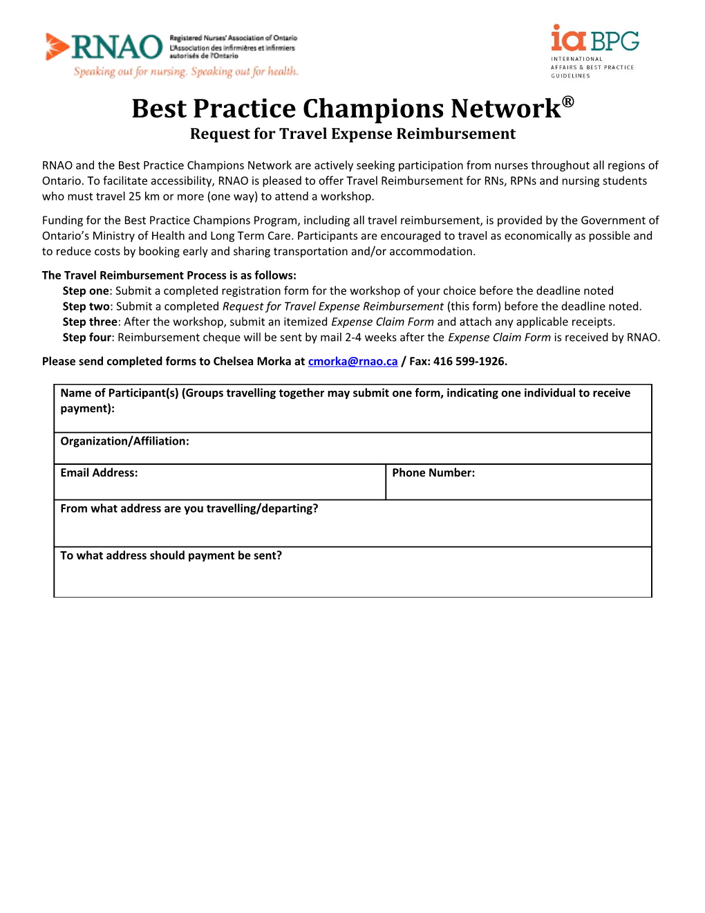 Best Practice Champions Network