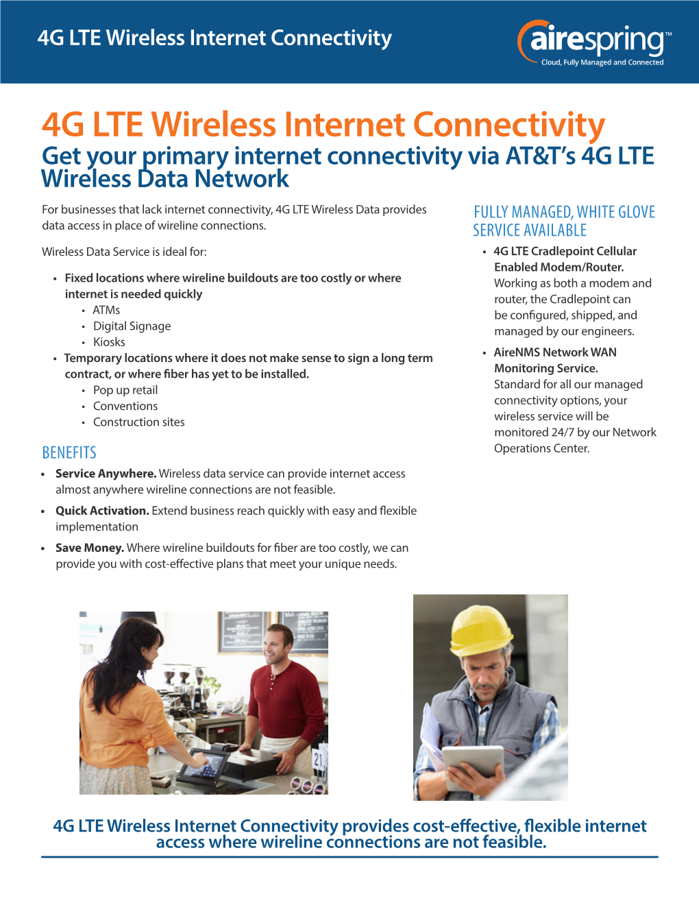 4G LTE Wireless Internet Connectivity