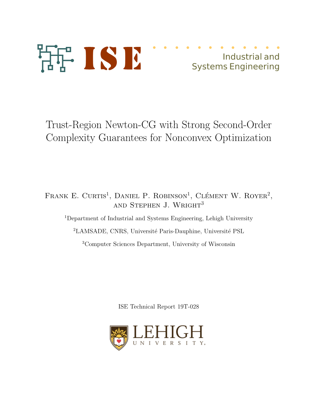 Trust-Region Newton-CG with Strong Second-Order Complexity Guarantees for Nonconvex Optimization