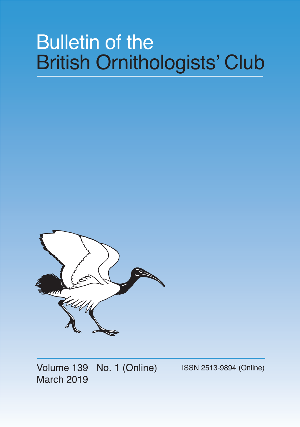 Bulletin of the British Ornithologists' Club