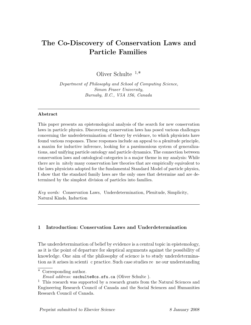 The Co-Discovery of Conservation Laws and Particle Families