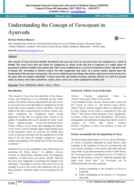 Understanding the Concept of Varnotpatti in Ayurveda