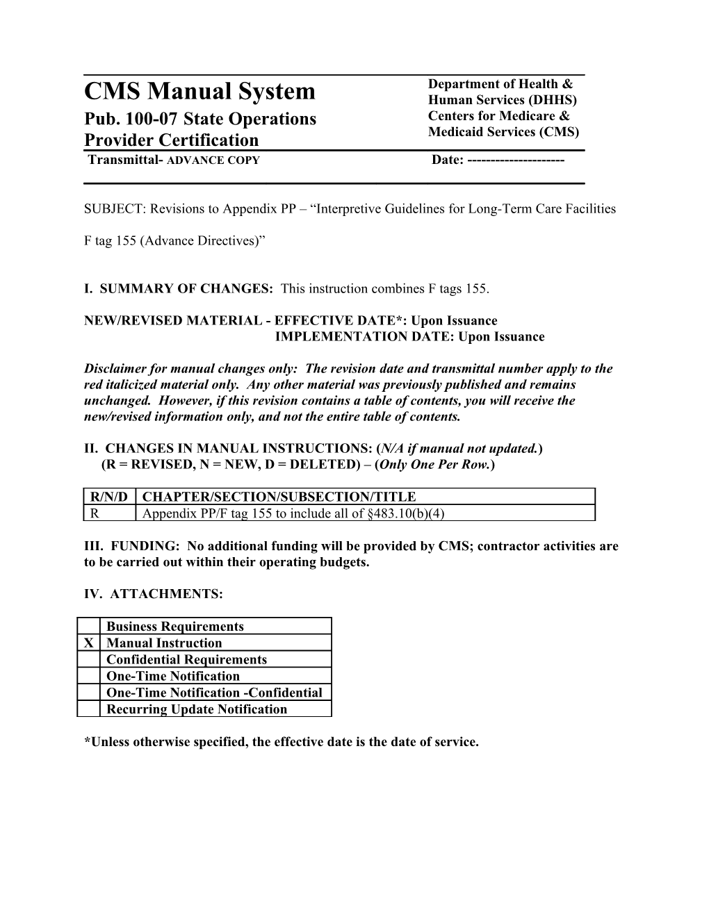 NEW/REVISED MATERIAL - EFFECTIVE DATE*: Upon Issuance s1