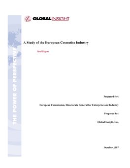 A Study of the European Cosmetics Industry (2007)