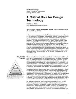 A Critical Role for Design Technology Charles L