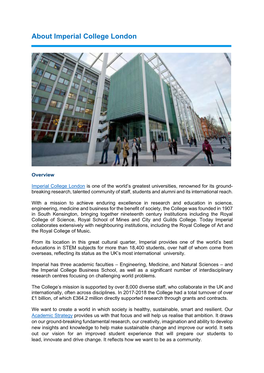 About Imperial College London.Pdf