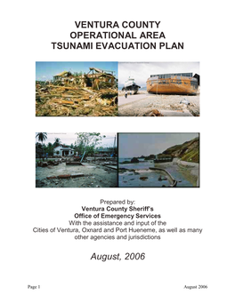 Ventura County Operational Area Tsunami Evacuation Plan