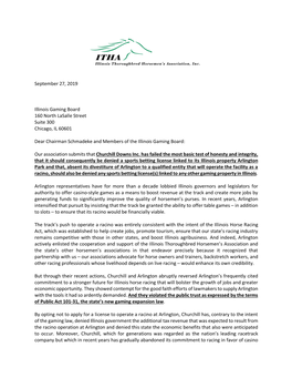 ITHA Letter to IGB 09272019 FINAL