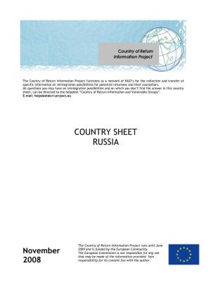 Country Sheet Russia
