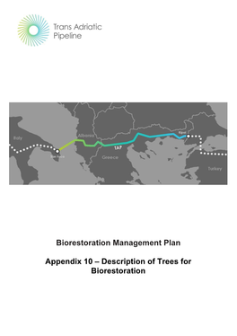 Biorestoration Management Plan Appendix 10 – Description of Trees