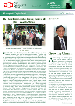 Growing Church “Comment from One of the Participants from 7 Nations, Summed up the Impact of the Training Program