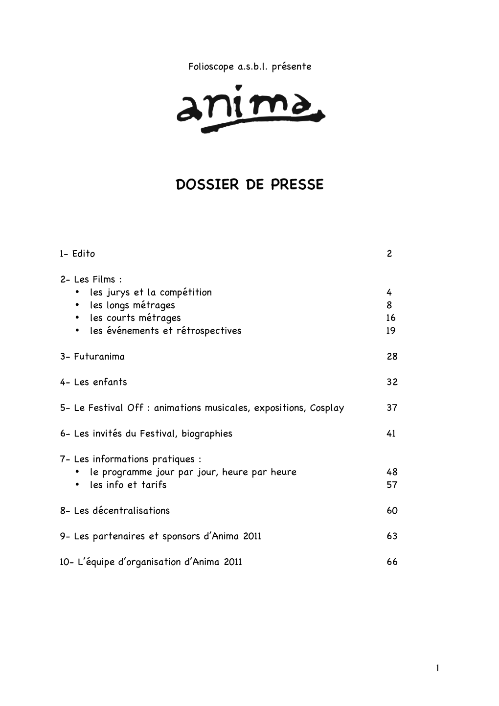 Dossier De Presse