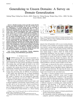 Generalizing to Unseen Domains: a Survey on Domain Generalization