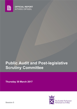 Public Audit and Post-Legislative Scrutiny Committee