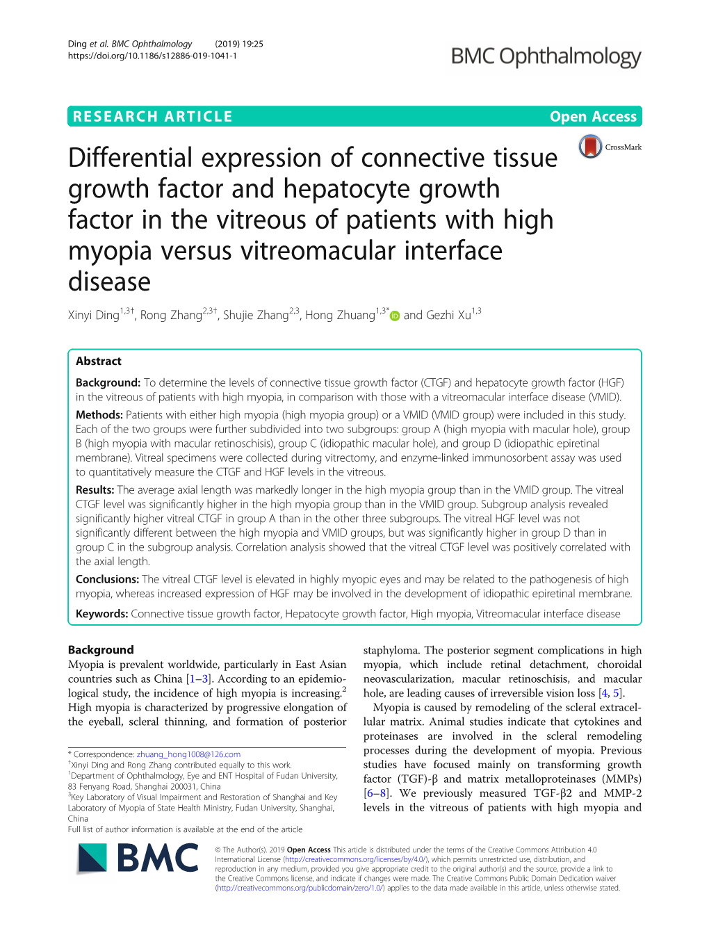 Differential Expression of Connective Tissue Growth Factor and Hepatocyte