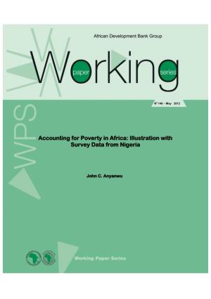 Accounting for Poverty in Africa: Illustration with Survey Data from Nigeria