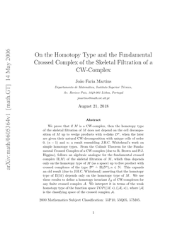 On the Homotopy Type and the Fundamental Crossed Complex Of