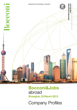 Bocconi&Jobs Abroad Company Profiles
