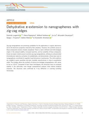 Extension to Nanographenes with Zig-Zag Edges