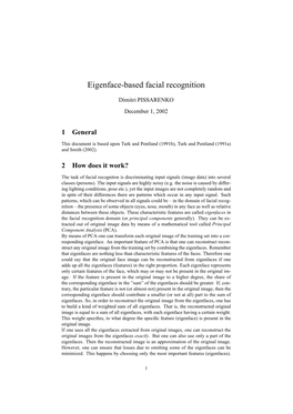 Eigenface-Based Facial Recognition