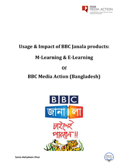 Usage & Impact of BBC Janala Products