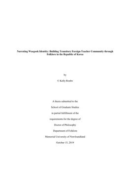 Foreign Teacher Networks and Community Folklore in Sout