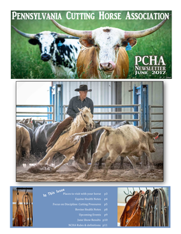 PCHA Newsletter June 2017 Page 1 Places to Visit with Your Horse P3