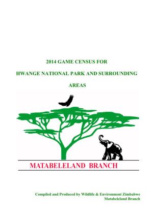 2014 Game Census for Hwange National Park And