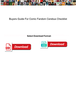 Buyers Guide for Comic Fandom Cerebus Checklist