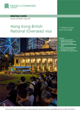 Hong Kong British National (Overseas) Visa 4