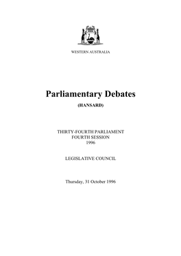 Council Thursday, 31 October 1996